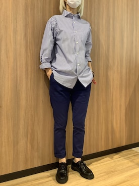 「Dickies（ディッキーズ）のアイテム（パンツ）」を使った、BRICK HOUSE シャツ工房 浜松メイワン店さん（レディース・162cm）の秋コーディネート