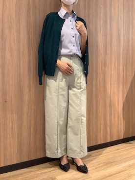 「アイテム（ビジネスシャツ）」を使った、BRICK HOUSE シャツ工房 浜松メイワン店さん（レディース・162cm）の夏コーディネート