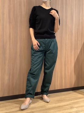 「黒ニット」｜BRICK HOUSE シャツ工房 浜松メイワン店さん（レディース・162cm）の夏コーディネート