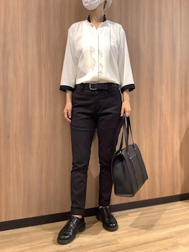 「アイテム（トートバッグ）」を使った、BRICK HOUSE シャツ工房 浜松メイワン店さん（レディース・162cm）の夏コーディネート