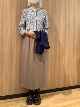 「REAC（レアック）のアイテム」を使った、BRICK HOUSE シャツ工房 浜松メイワン店さん（レディース・162cm）の秋コーディネート