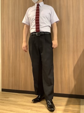 「アイテム（ビジネスシャツ）」を使った、BRICK HOUSE シャツ工房 浜松メイワン店さん（メンズ・182cm）の夏コーディネート