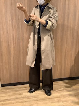 「オーバーシャツ」｜「アイテム（ジャケット/アウター）」を使った、BRICK HOUSE シャツ工房 浜松メイワン店さん（レディース・162cm）の秋コーディネート