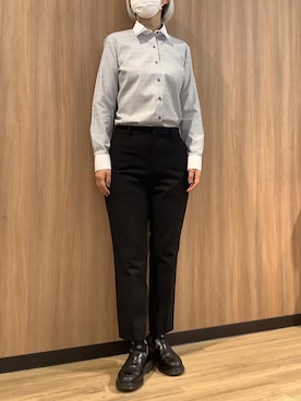 「オフィススタイル」｜「アイテム（パンツ）」を使った、BRICK HOUSE シャツ工房 浜松メイワン店さん（レディース・162cm）の冬コーディネート