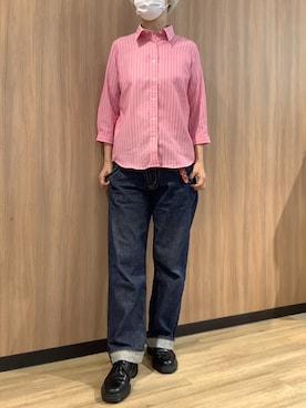 「Dr. Martens（ドクターマーチン）のアイテム」を使った、BRICK HOUSE シャツ工房 浜松メイワン店さん（レディース・162cm）の夏コーディネート