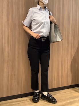 「アイテム（ビジネスシャツ）」を使った、BRICK HOUSE シャツ工房 浜松メイワン店さん（レディース・162cm）の夏コーディネート