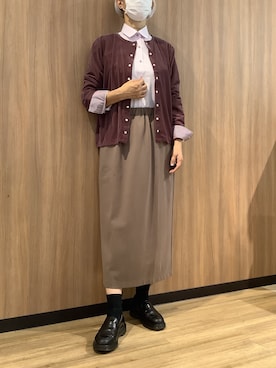 「アイテム（ビジネスシャツ）」を使った、BRICK HOUSE シャツ工房 浜松メイワン店さん（レディース・162cm）の秋コーディネート