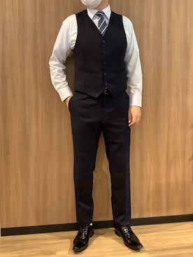 「TOKYO SHIRTS（トウキョウシャツ）のアイテム」を使った、BRICK HOUSE シャツ工房 浜松メイワン店さん（メンズ・182cm）の春コーディネート