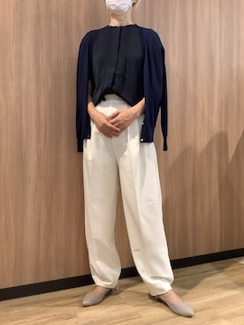 「JEANASIS（ジーナシス）のアイテム（パンツ）」を使った、BRICK HOUSE シャツ工房 浜松メイワン店さん（レディース・162cm）の夏コーディネート