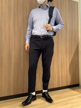 「アイテム（ビジネスシャツ）」を使った、BRICK HOUSE シャツ工房 浜松メイワン店さん（メンズ・182cm）の秋コーディネート