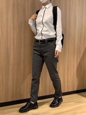 「アイテム（ビジネスシャツ）」を使った、BRICK HOUSE シャツ工房 浜松メイワン店さん（レディース・162cm）の夏コーディネート