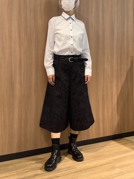 「アイテム（ビジネスシャツ）」を使った、BRICK HOUSE シャツ工房 浜松メイワン店さん（レディース・162cm）の秋コーディネート
