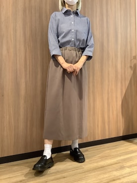 「Dr. Martens（ドクターマーチン）のアイテム」を使った、BRICK HOUSE シャツ工房 浜松メイワン店さん（レディース・162cm）の夏コーディネート
