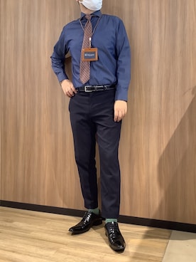 「アイテム（フォーマルスーツ/小物）」を使った、BRICK HOUSE シャツ工房 浜松メイワン店さん（メンズ・182cm）の秋コーディネート