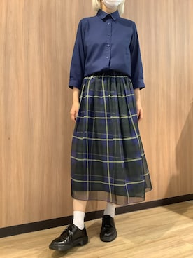 「Dr. Martens（ドクターマーチン）のアイテム」を使った、BRICK HOUSE シャツ工房 浜松メイワン店さん（レディース・162cm）の夏コーディネート