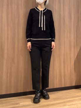 「オフィススタイル」｜「アイテム（パンツ）」を使った、BRICK HOUSE シャツ工房 浜松メイワン店さん（レディース・162cm）の冬コーディネート