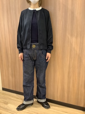 「BRICK HOUSE by TOKYO SHIRT」｜「アイテム（ブルゾン）」を使った、BRICK HOUSE シャツ工房 浜松メイワン店さん（レディース・162cm）の春コーディネート