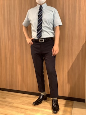 「アイテム（ネクタイ）」を使った、BRICK HOUSE シャツ工房 浜松メイワン店さん（メンズ・182cm）の夏コーディネート