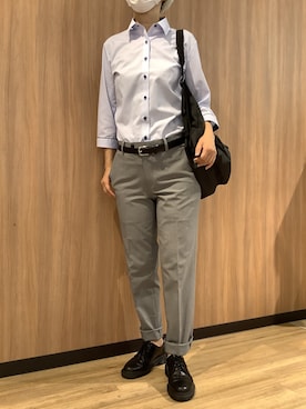 「アイテム（ビジネスシャツ）」を使った、BRICK HOUSE シャツ工房 浜松メイワン店さん（レディース・162cm）の夏コーディネート