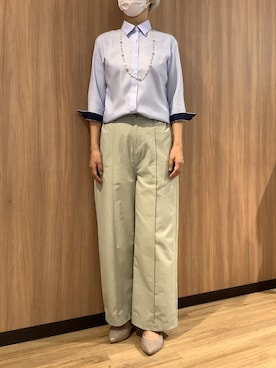 「ビジネススタイル」｜BRICK HOUSE シャツ工房 浜松メイワン店さん（レディース・162cm）の夏コーディネート