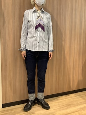 「ビジネススタイル」｜「アイテム（財布/小物）」を使った、BRICK HOUSE シャツ工房 浜松メイワン店さん（レディース・162cm）の春コーディネート