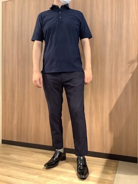 「アイテム（ポロシャツ）」を使った、BRICK HOUSE シャツ工房 浜松メイワン店さん（メンズ・182cm）の夏コーディネート