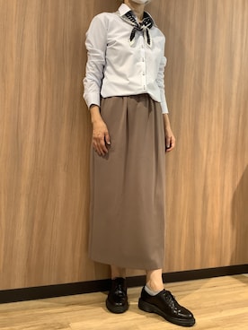 「アイテム（ビジネスシャツ）」を使った、BRICK HOUSE シャツ工房 浜松メイワン店さん（レディース・162cm）の夏コーディネート