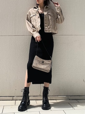 「EVRIS（エヴリス）のアイテム」を使った、HIKARUさん（レディース・166cm）の秋コーディネート