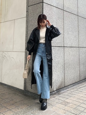 「厚底」｜「アイテム（その他アウター）」を使った、HIKARUさん（レディース・166cm）の冬コーディネート