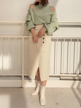 久保田さん（レディース・162cm）の冬コーディネート