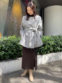 WEB限定】ノーカラーミドルコート｜ラグナムーン（LAGUNAMOON）公式