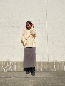 久保田さん(レディース・162cm)の冬コーディネート