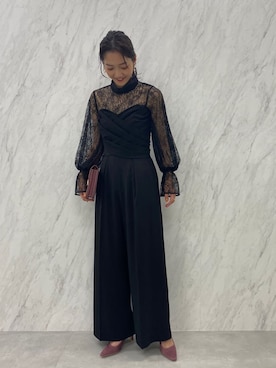 「アイテム（パンプス、ピンク系）」を使った、久保田さん（レディース・162cm）の夏コーディネート