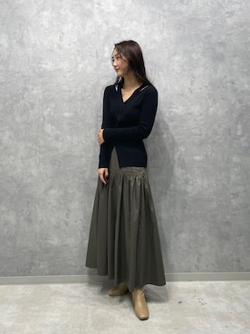 久保田さん(レディース・162cm)の秋コーディネート