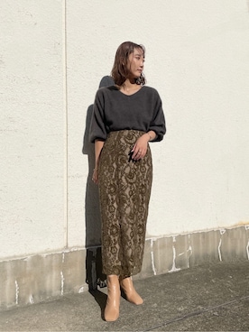 久保田さん（レディース・162cm）の冬コーディネート