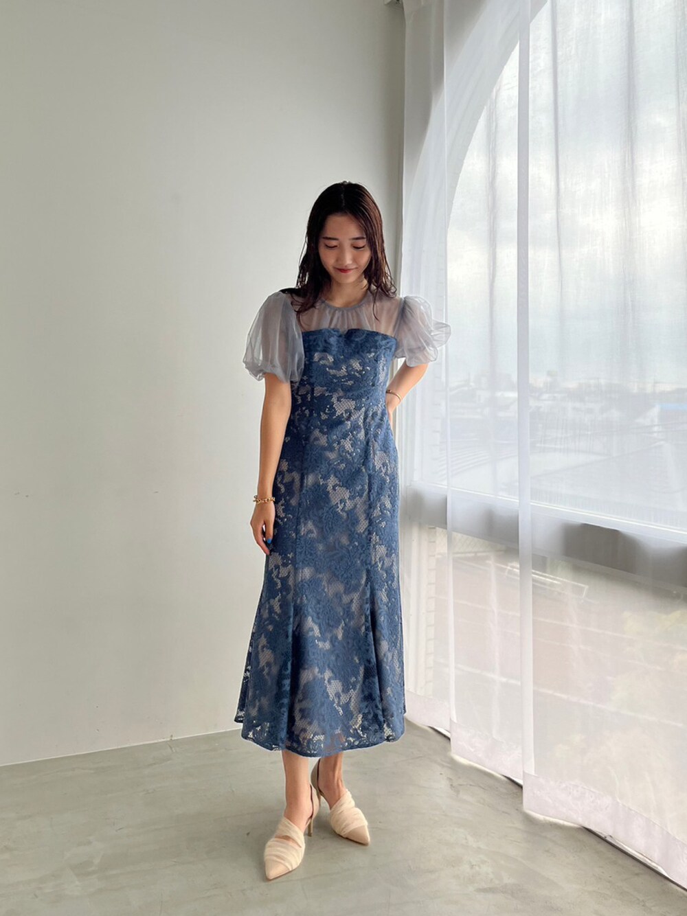 LAGUNAMOON LADYフラワージャガードレースワンピース 【公式通販】