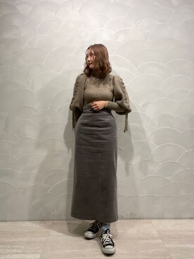 久保田さん(レディース・162cm)の冬コーディネート