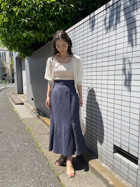 久保田さん（レディース・162cm）の春コーディネート