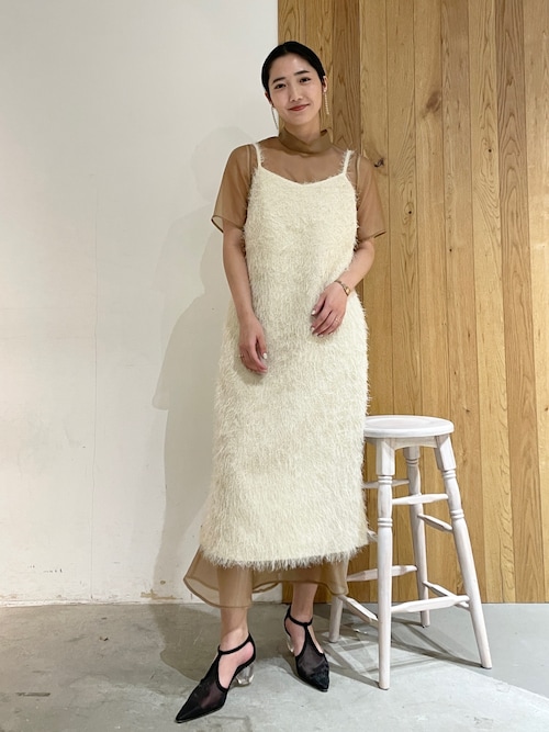 LAGUNAMOON ジャガードスリーブIラインワンピース LAGUNAMOON（ラグナムーン）の「LADYジャガードスリーブIライン