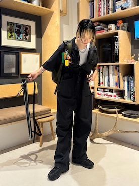 「アイテム（長傘）」を使った、Heg.さん（レディース・159cm）の秋コーディネート