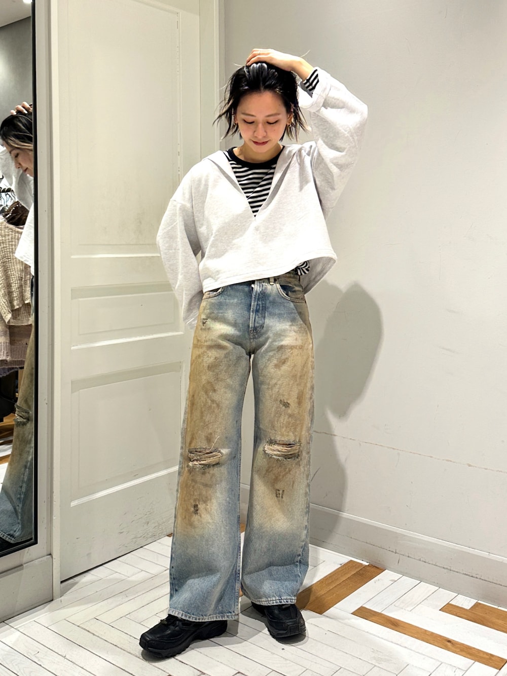 大人気◆Acne Studios◆ローライズ コーテッド デニム パンツ Acne Studios ACNE STUDIOS アクネストゥディオズ ルーズ
