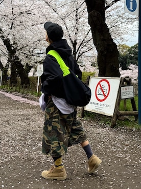 「BEAMS BOY（ビームスボーイ）のアイテム（バッグ）」を使った、Heg.さん（レディース・159cm）の春コーディネート