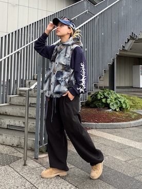 「BEAMS（ビームス）のアイテム（シューズ、ベージュ系）」を使った、Heg.さん（レディース・159cm）の夏コーディネート