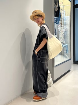 「アイテム（オールインワン・サロペット）」を使った、Heg.さん（レディース・159cm）の秋コーディネート