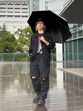 「アイテム（長傘）」を使った、Heg.さん（レディース・159cm）の秋コーディネート
