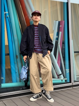 「BEAMS BOY（ビームスボーイ）のアイテム」を使った、Heg.さん（レディース・159cm）の秋コーディネート