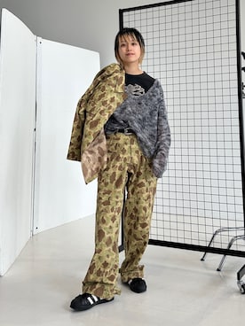 「アイテム（カーゴパンツ）」を使った、Heg.さん（レディース・159cm）の秋コーディネート