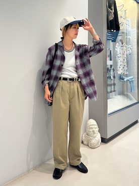 「アイテム（タンクトップ）」を使った、Heg.さん（レディース・159cm）の秋コーディネート