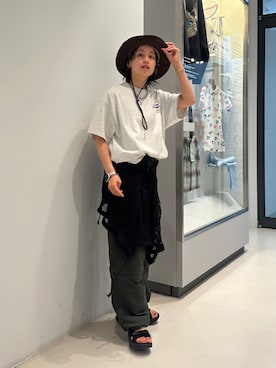 「アイテム（カーゴパンツ）」を使った、Heg.さん（レディース・159cm）の秋コーディネート