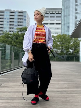「BEAMS（ビームス）のアイテム（サンダル）」を使った、Heg.さん（レディース・159cm）の夏コーディネート